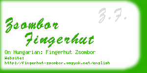 zsombor fingerhut business card